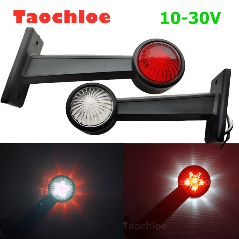 1 par 10-30v 24V luces LED de contorno lateral lámpara de tallo lámpara de luz marcador E8 E-MARK remolque camión tractor autobús luces indicadoras