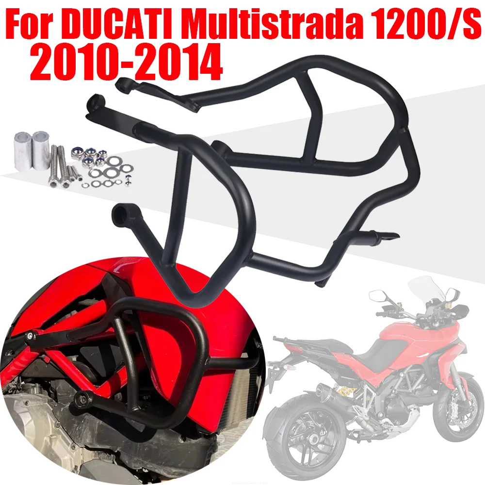 For DUCATI Multistrada 1200 1200S MTS MTS1200 2010 - 2014 Accessories Engine Guard Crash Bar Stunt Cage Bumper Frame Protector