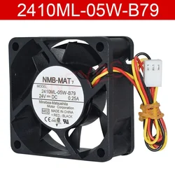 For NMB MAT 2410ML-05W-B79 DC 24V 0.25A 60x60x25mm Three Lines Square Cooling Fan