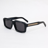 153mm Thickness Polarized Sunglasses Men Square Classic Black Eyewear Acetate Eyeglasses Fashion UV400 Outdoor GLASSES