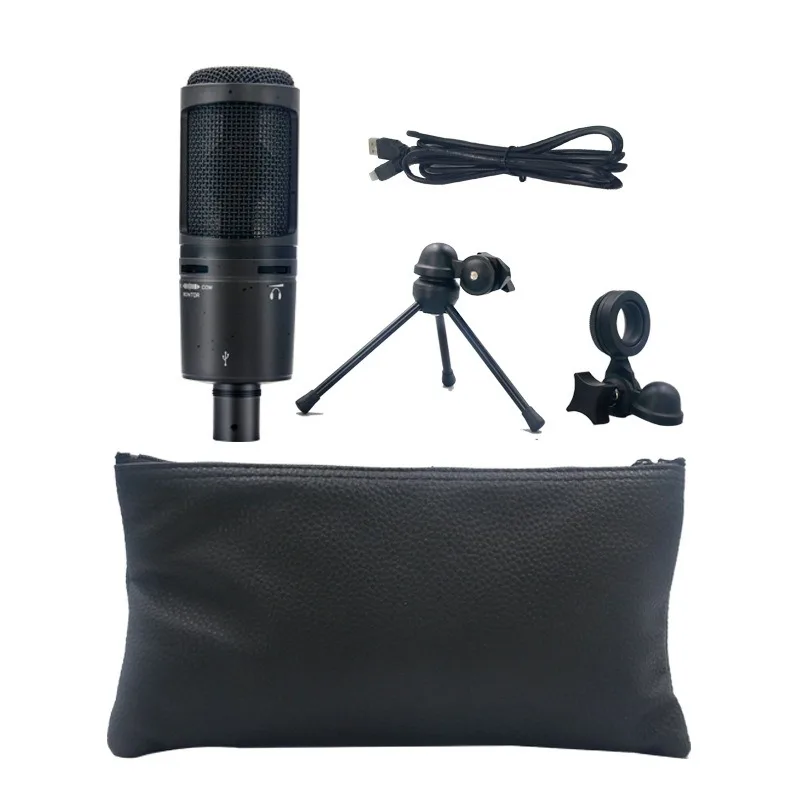 Wired condenser microphone live streaming host recording conference large shock film vocal microphone