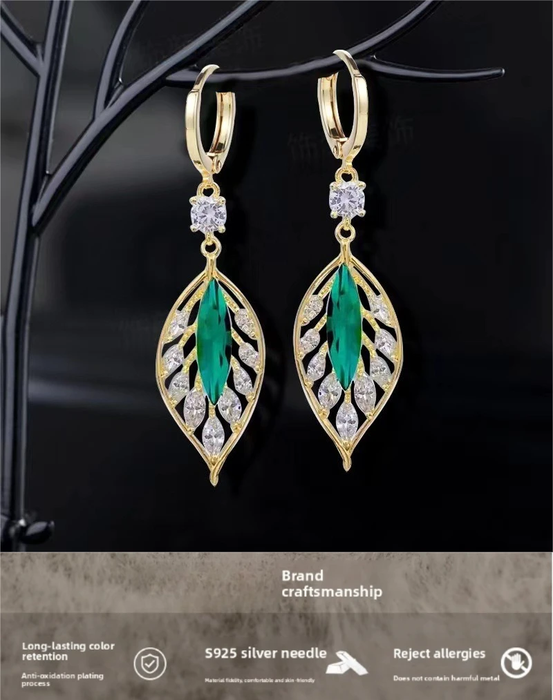 

SHXI Women's Anti-allergic Earrings Woman 925 Silver Jewelry Bags Rhinestones Hoop 2025