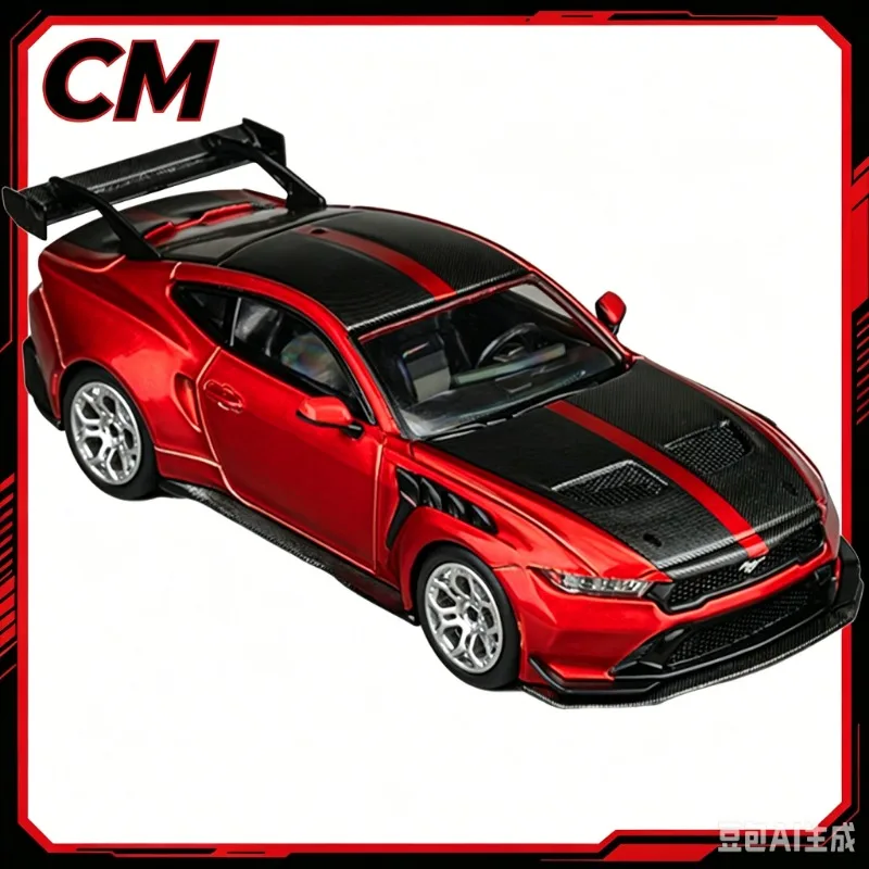 

CM 1:64 Ford Mustang GTD alloy car model alloy car model adult collectibles, simulation static ornaments, boys' gifts.
