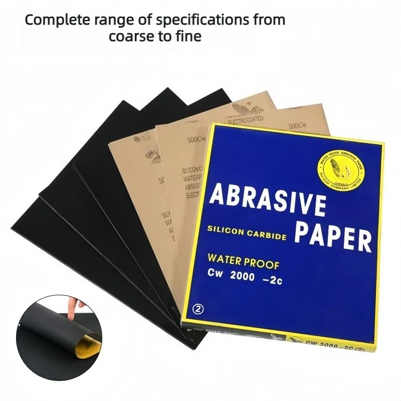 400‑2000 Grit Wet & Dry Sandpaper Water Resistant Fine Polishing Paper for Jade Jewelry Furniture Car Sanding