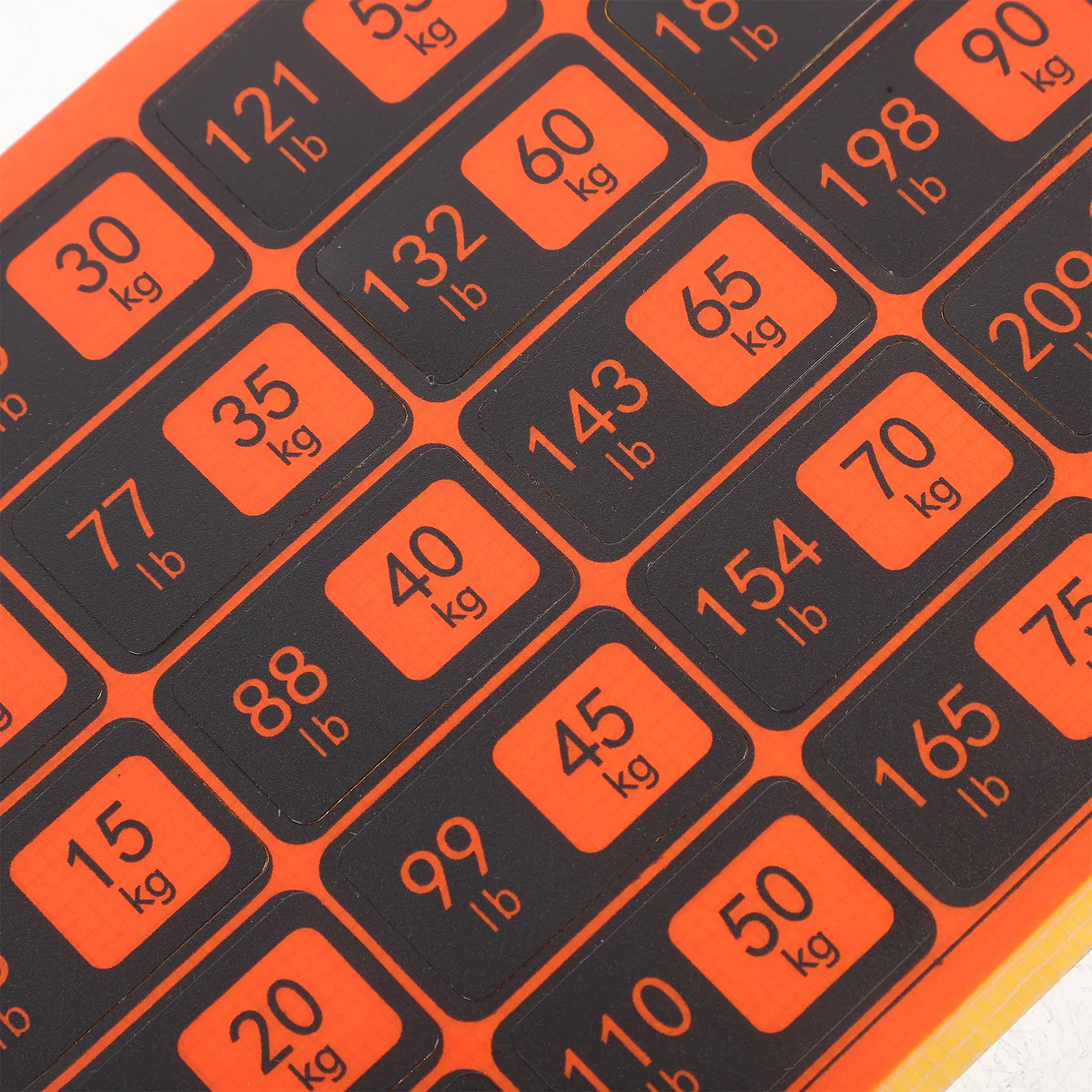 1Sheet Gym Equipment Weight Sticker Labels Self-Adhesive Weight Tag Decals for Weighting Block Gym Labels Sticker Label