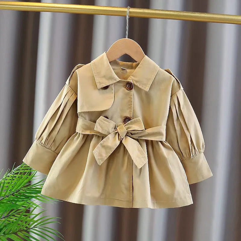 

Fashion Baby Trench Coat Cotton Autumn Spring Baby Girl Clothes Kids Jackets for Girls Coats Infant Outerwears Clothing