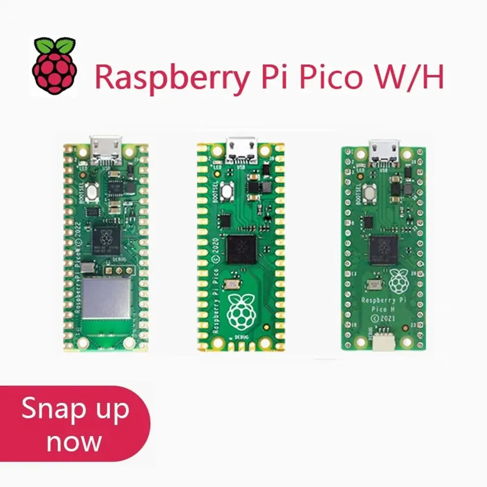 Nuevo Raspberry Pi Pico W Original con placa de desarrollo WiFi inalámbrico, Pico o Pico H con cabezal de Pin, compatible con MciroPython/C++