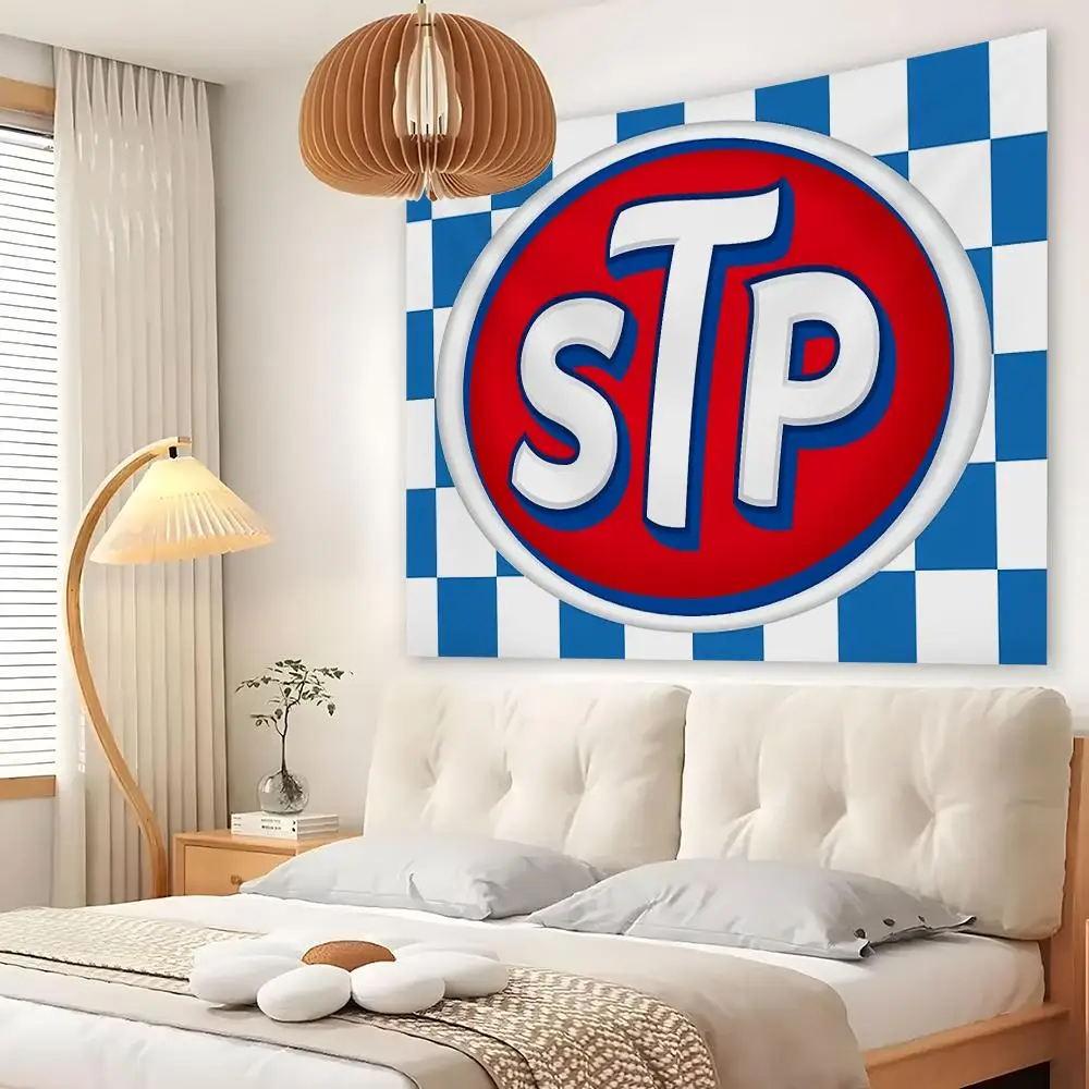 Engine Oil S-Stps Tapestry Custom Living Bedroom Party Dormitory Interior Wall Bohemian Decoration Attached Clip