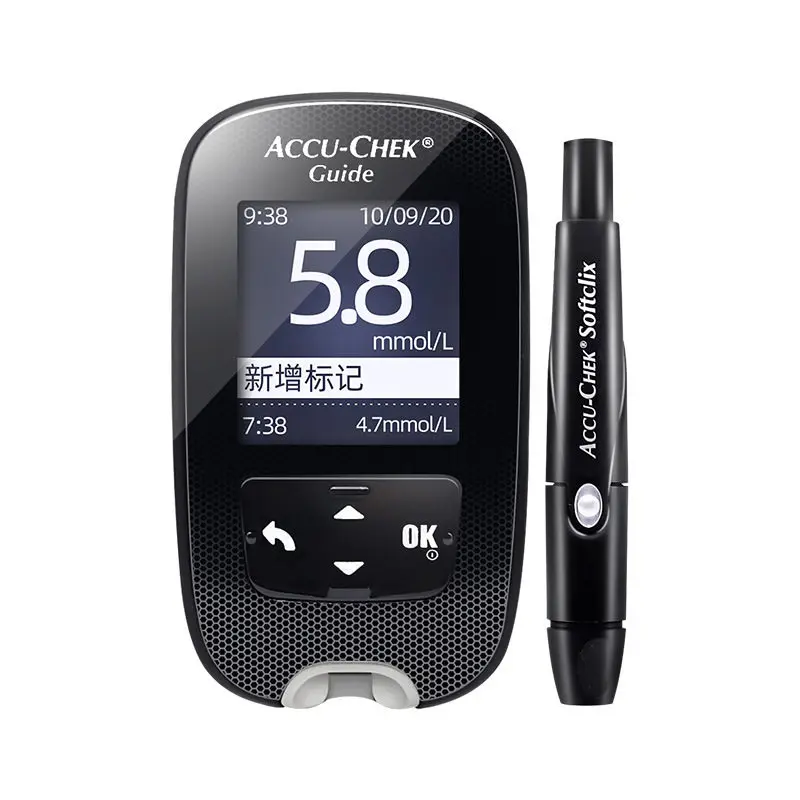 ACCU Chek Guide, Tiras Reactivas de Glucosa en Sangre Accu Chek y Juego de Lancetas, Kit de Prueba de Glucosa en Sangre, Aguja de Extracción de Sangre Gratuita