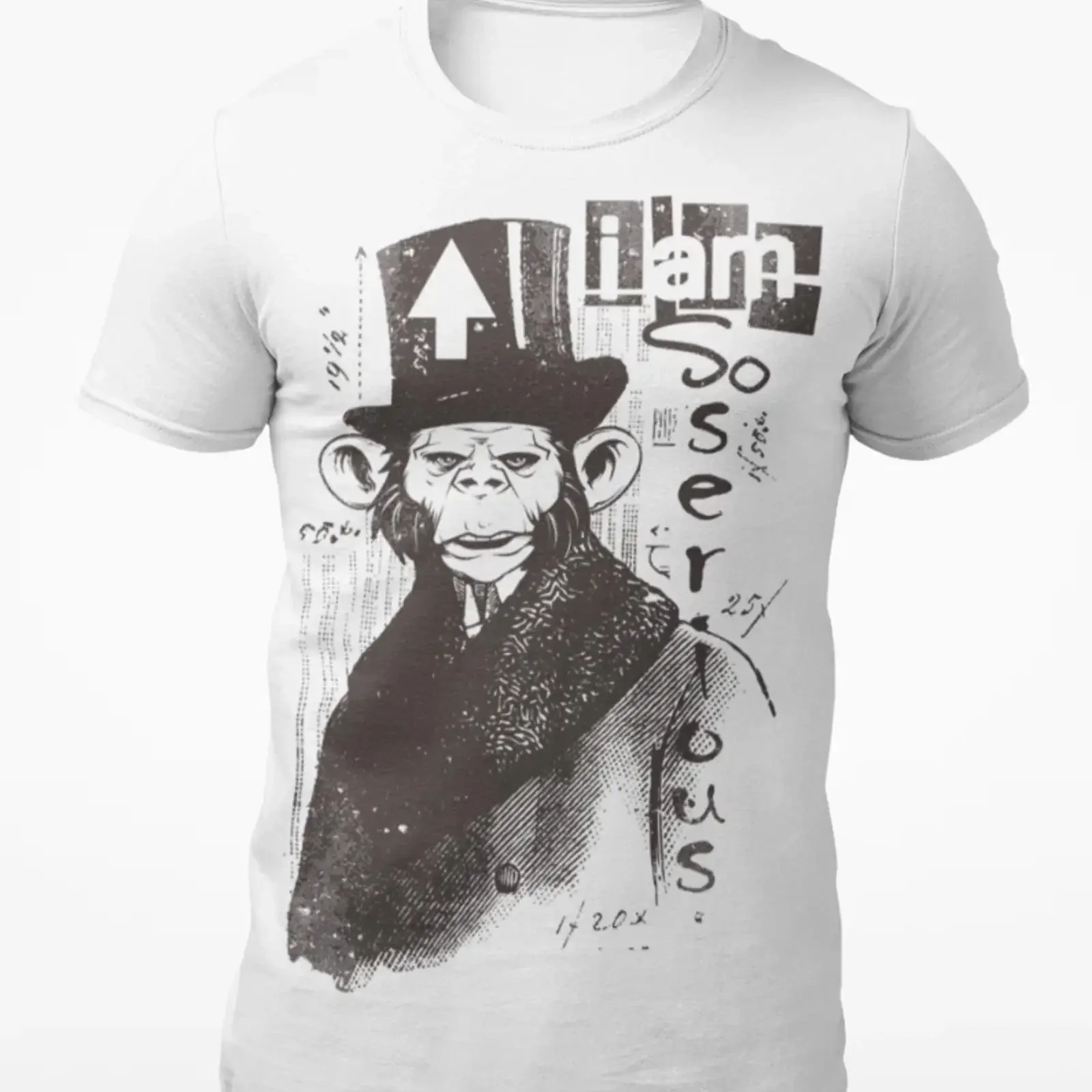 I Am Serious Dressed Up Gorilla Funny Men's T Shirt Women's vintage Washed Stretched Slightly Versatile Breathable Unisex