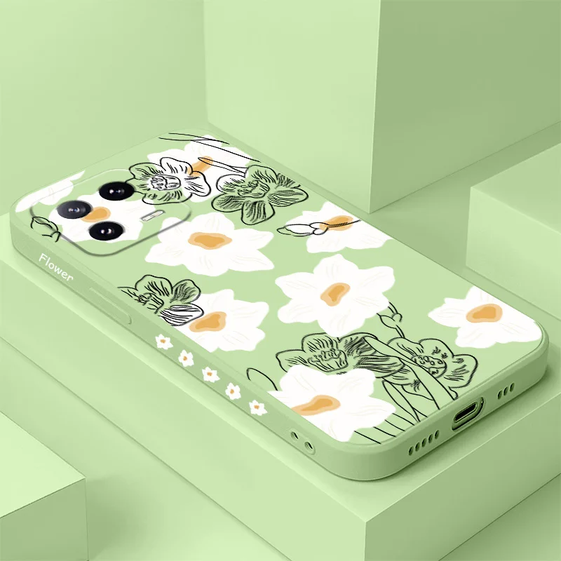 

Moonlight Floret Phone Case For Xiaomi Mi 15 14 14T 13 13T 12 12X 12T 12S 11 11T 10 10T 9 9T Pro Lite Liquid Silicone Cover