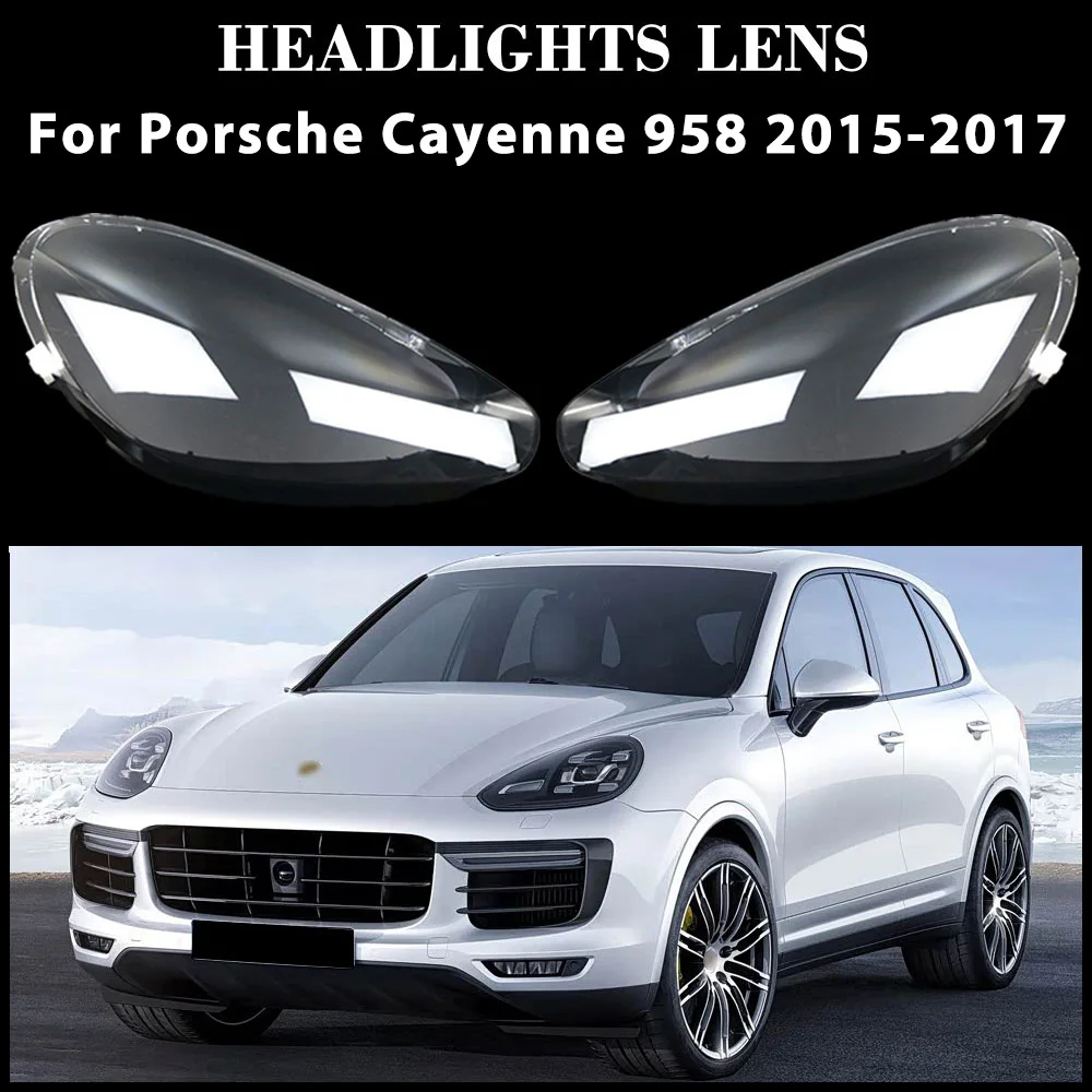 For Porsche Cayenne 958 2015-2017 Headlight Cover Auto Replacement Parts Replace Original Lens Lamp Shell Mask Lampshade Front