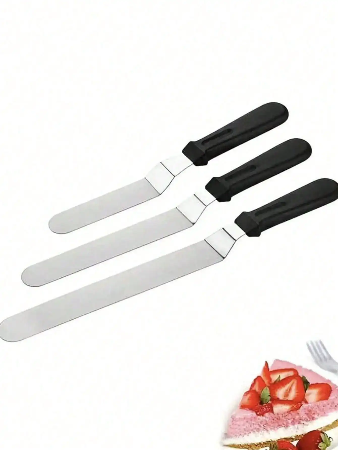 3/1pc Cake Scraper Set, Stainless Steel Cream Scraper, Used For Cake Smoothing - 6 Inch, 8 Inch, 10 Inch Cake Decorating Tools, Back To School Season sh2412307087306114