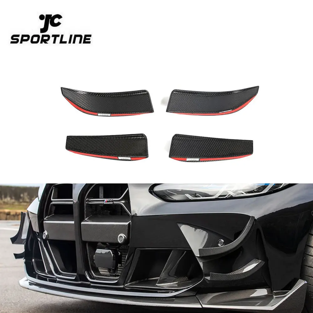G8X M3/M4 Carbon Fiber Canards For BMW G80 M3 Sedan G82 M4 Coupe 2021-2022 4PCS/SET