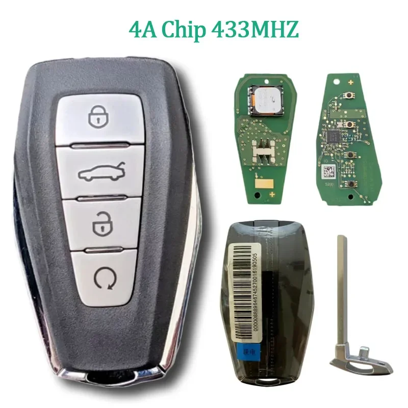 For Okavango Azkarra Atlas Coolray Monjaro KX11 Emgrand X7 X3 S1 Geely Original Car Keyless Smart Remote Key 433Mhz 4A/47 Chip