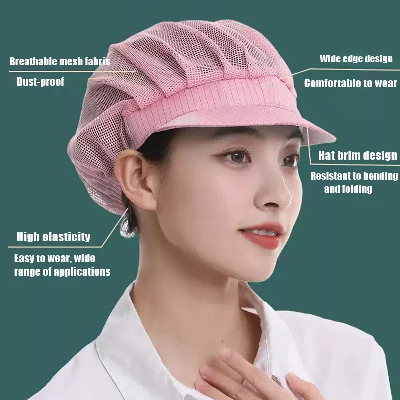 Chef Hat Dustproof Workshop Catering Hat Food Factory Work Hat Canteen Work Hat