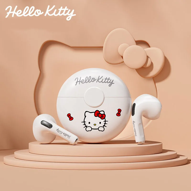 

Kawaii Sanrio аниме Hello Kitty Bluetooth наушники Kuromi Cinnamoroll Мультфильм милая девушка подарок на день рождения шумоподавление