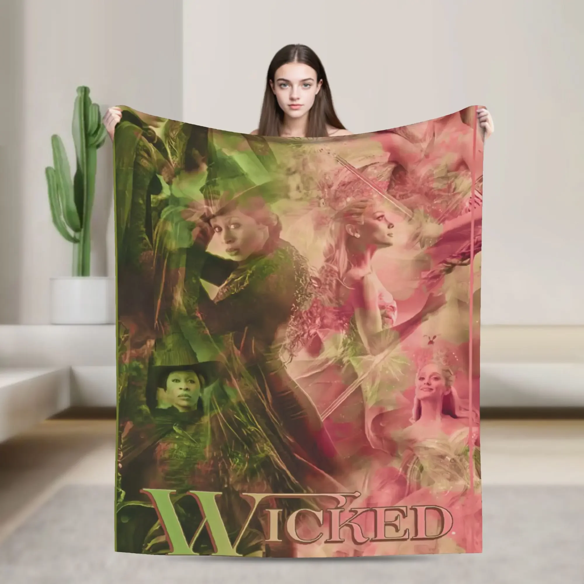 

Glinda Elphaba Wicked For Good Soft Plush Throw Blanket x Inches Multisize Bedspreads for All Seasons