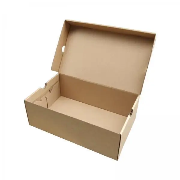 Stackable Shoe Storage Boxes Kraft Paper Foldable Organizer Case with Ventilation for Closet Entryway Use