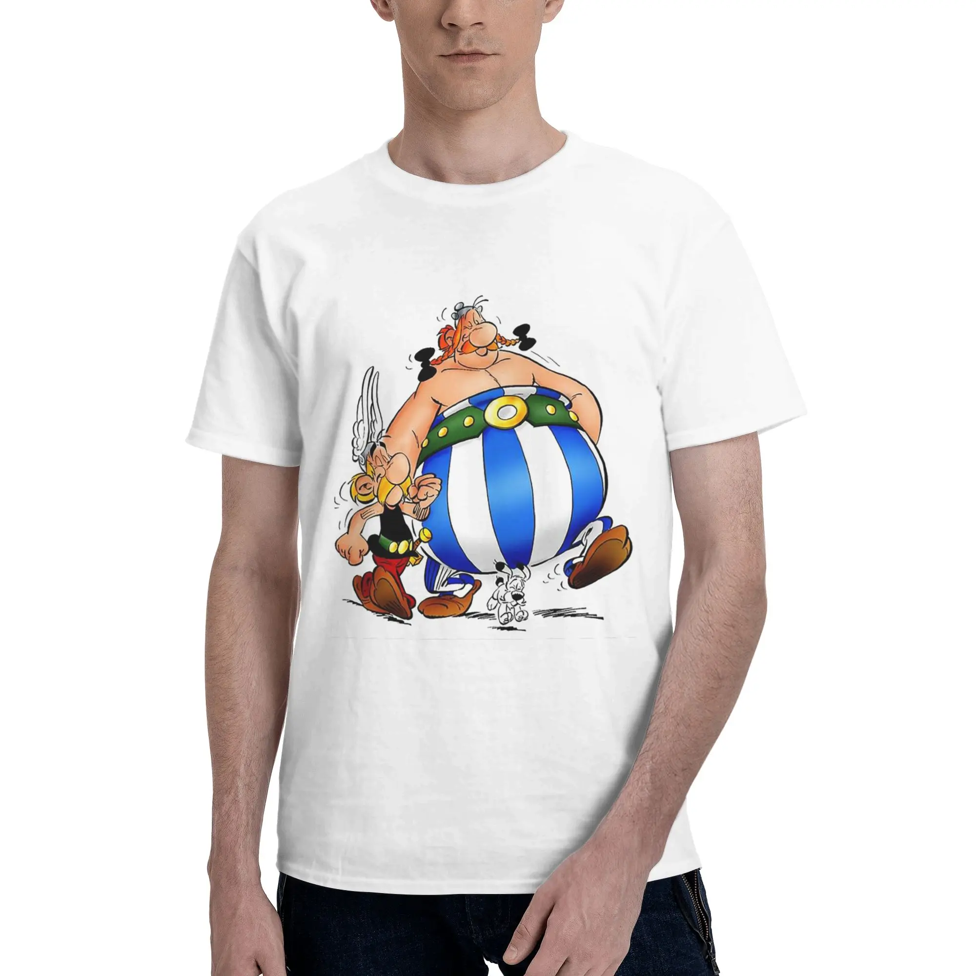 

Asterix Obelix (19) 100% Cotton T-Shirt Men'sOversized T Shirts Men Round Neck Short Sleeve S-6XL