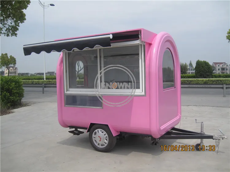 OEM Stainless Steel Hot Dog Food Cart for Sale Europe Mobile Food Van Trailer Customized Ice Cream Catering Car Food Truck