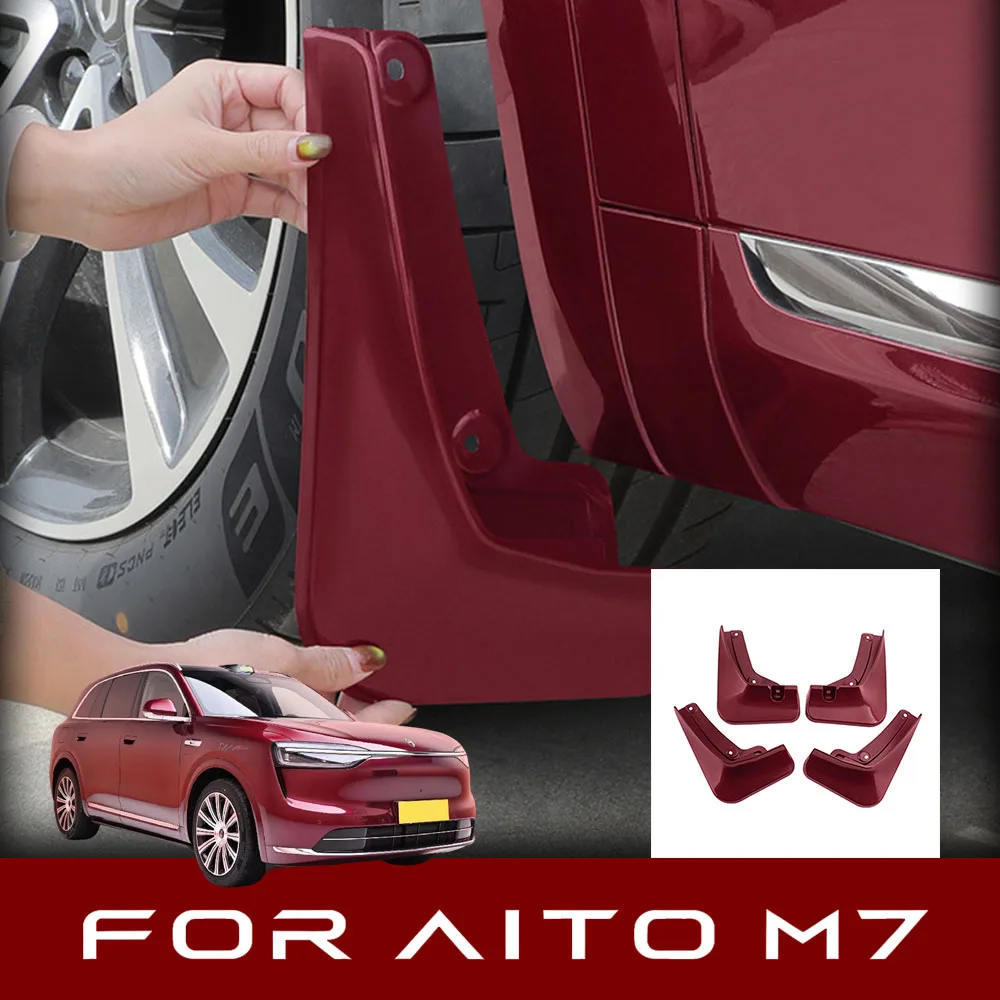 

4 Pcs Fit For New AITO M7 2026 Front And Rear Wheel Mudguards Automotive Modification Parts Block Sand And Stone Splashes
