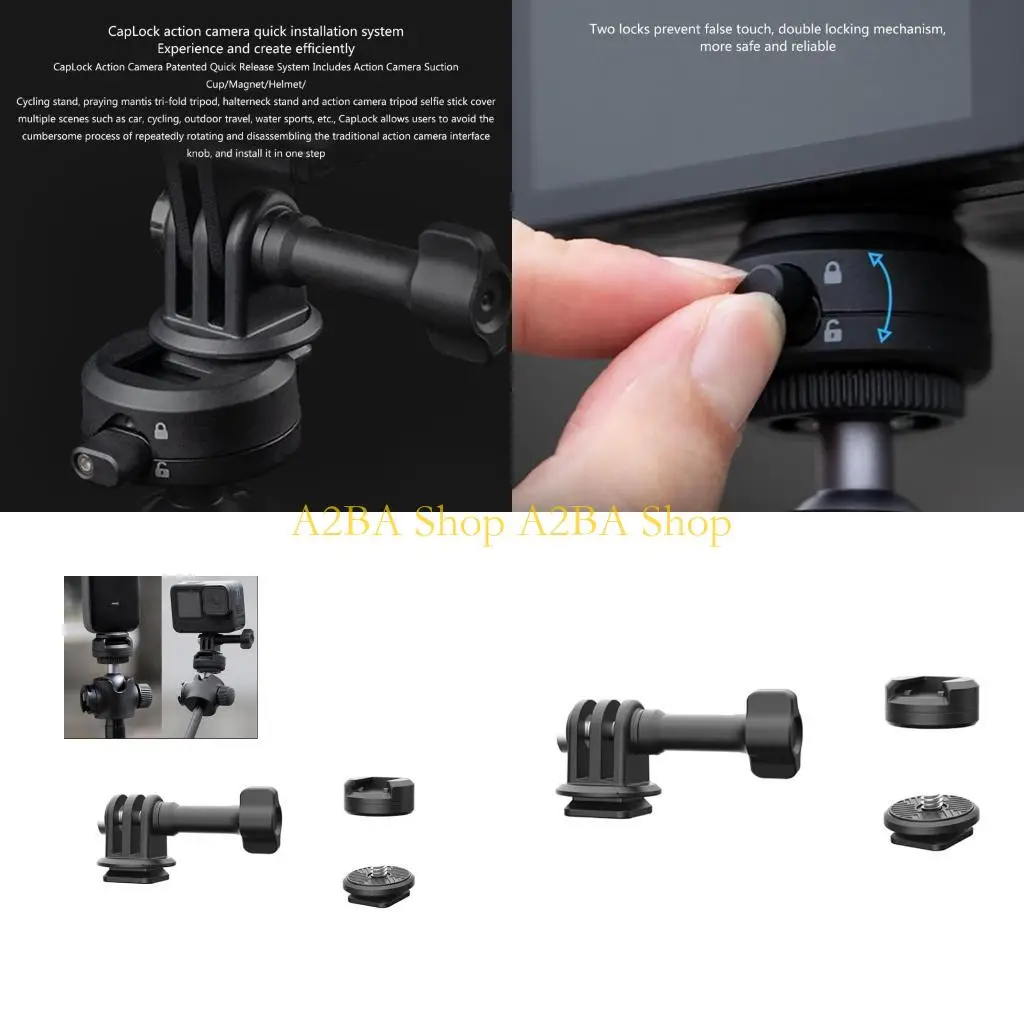 A2BA 5PCS TRIPODS TRIPODS ADAPTER يدعم التثبيت 4 في اتجاه ل
