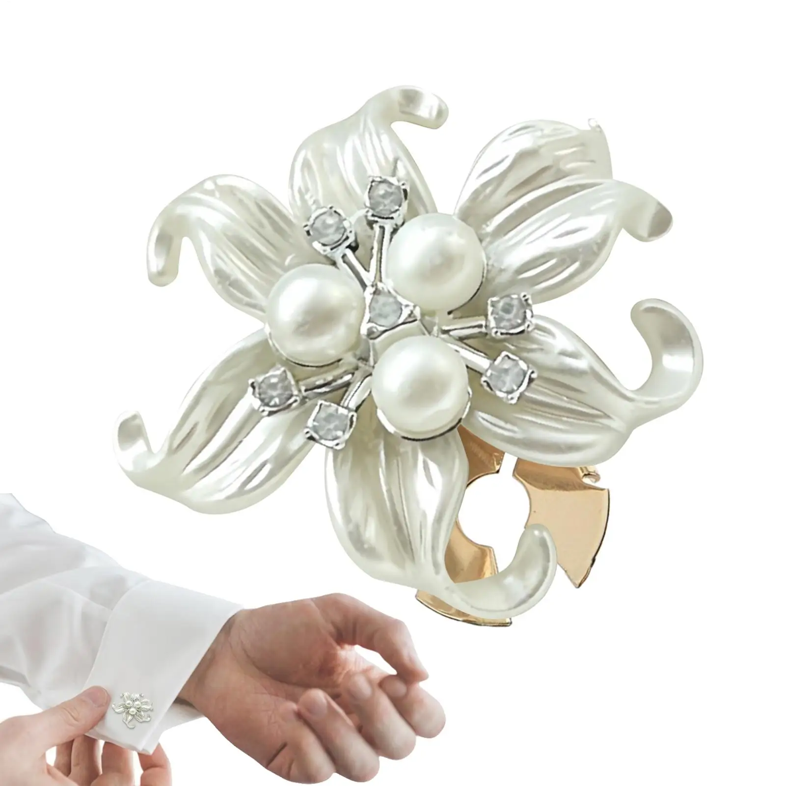 Light Luxury Flower Clothes Cufflinks Fashion Coat Clothing Button Flower Shape Clothes Attachment Decorative Shirt Button