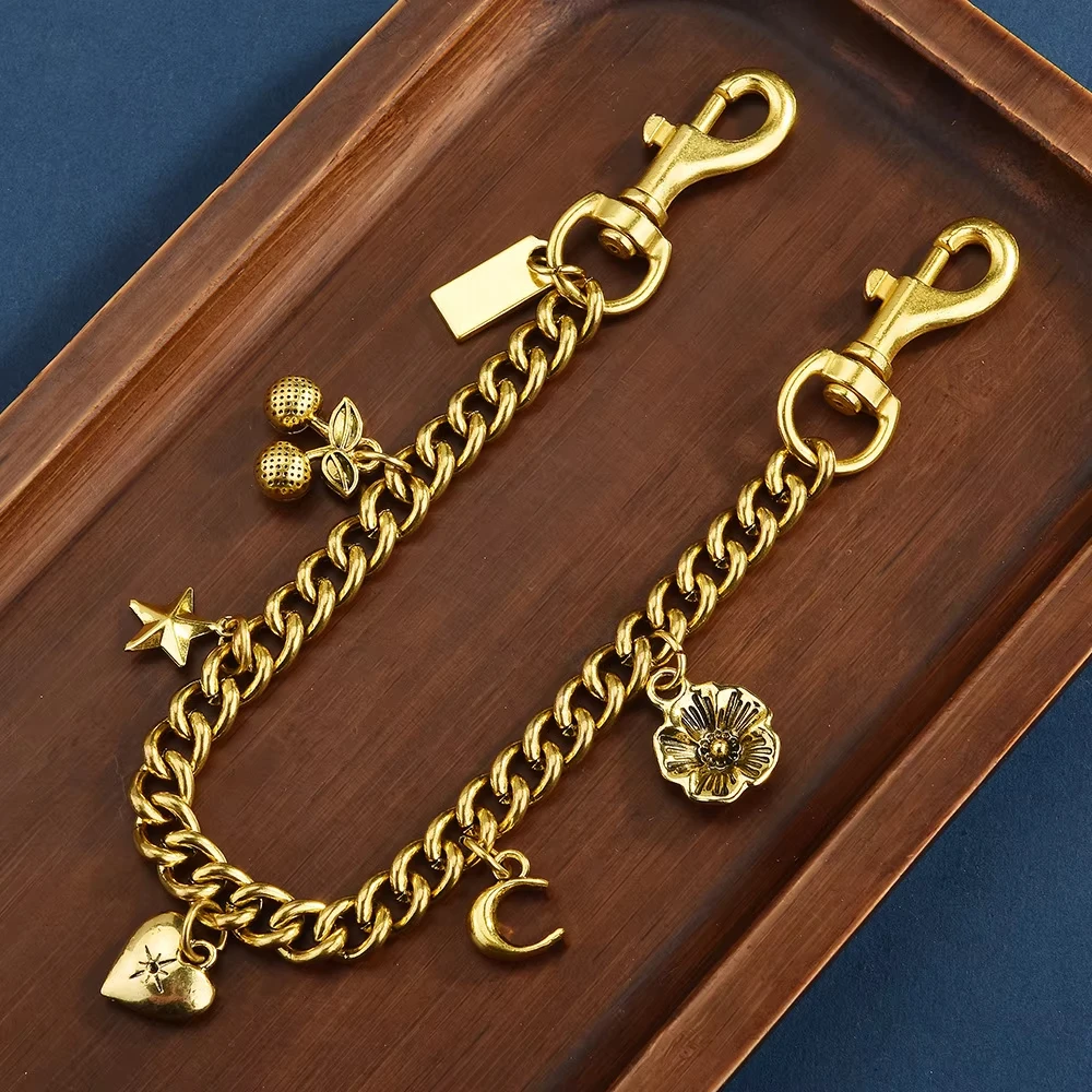 

Versatile Cherry Flower Alloy Bag Pendant Bag Charms Hanging Chain Decoration