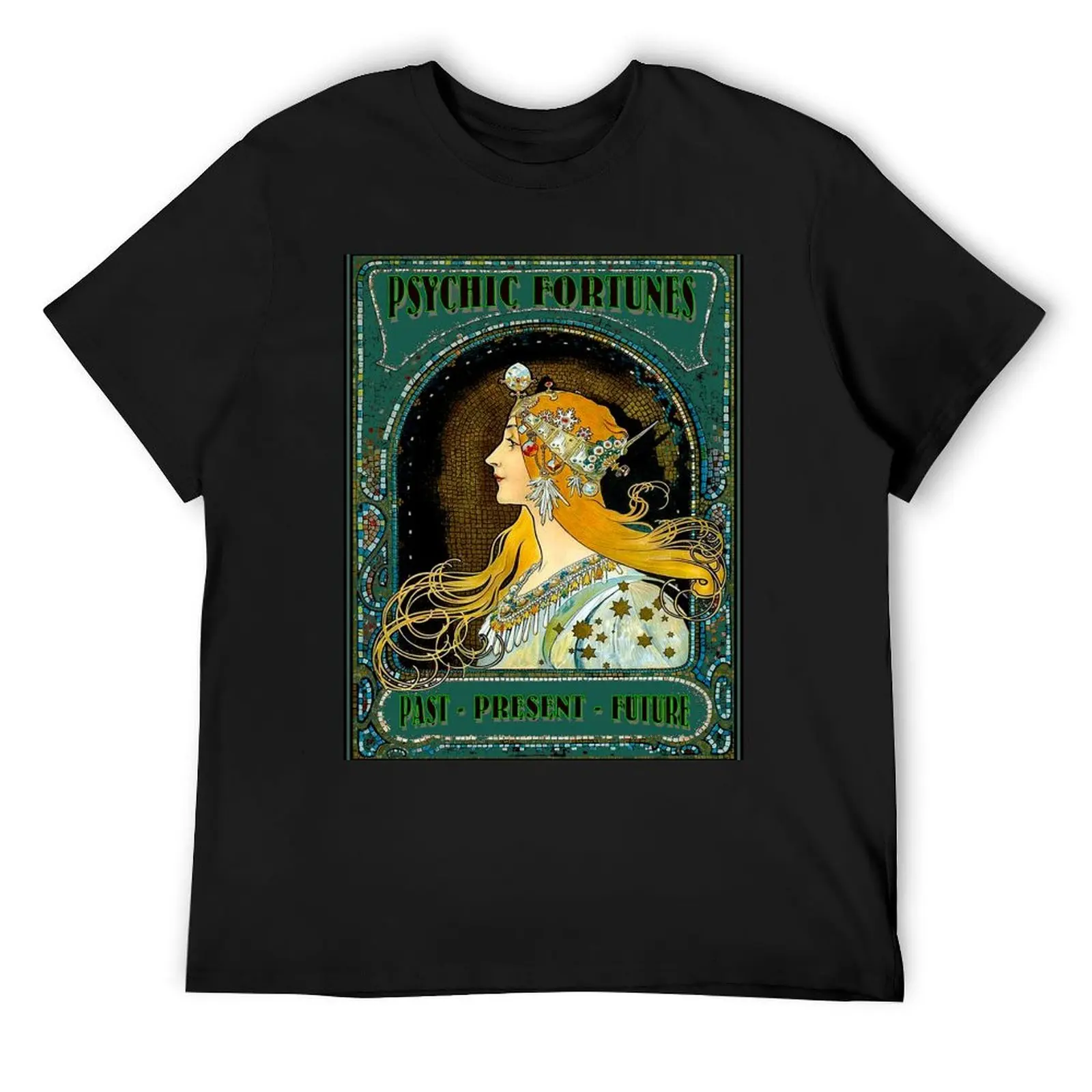 PSYCHIC FORTUNES : Vintage Gypsy Fortune Teller Advertising Print T-Shirt boys animal print anime mens shirts graphic tee