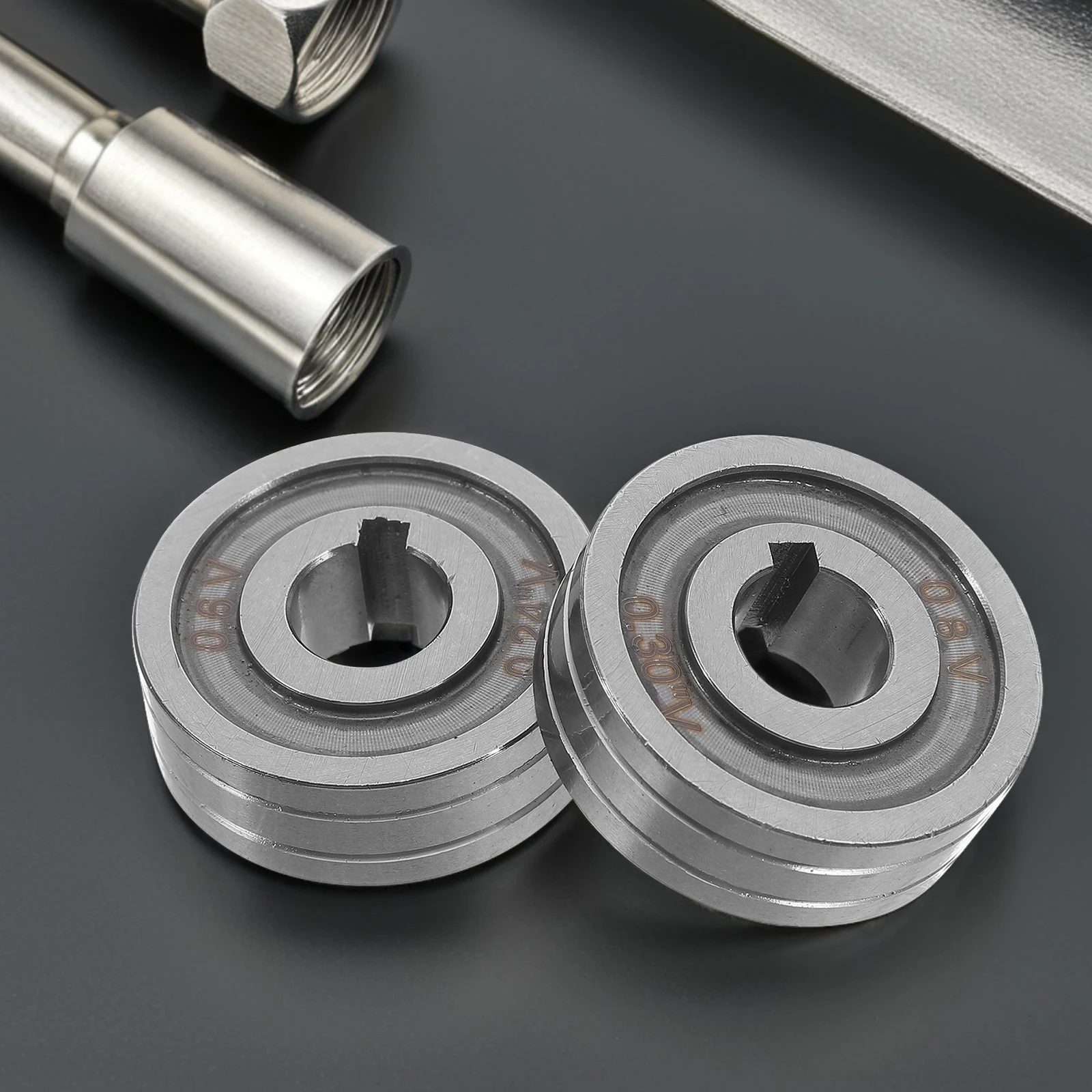 

2pcs Knurled Groove Wire Feed Drive Rollers Heavy Duty Metal Replacement Parts For Welding Machine Accessories High Load