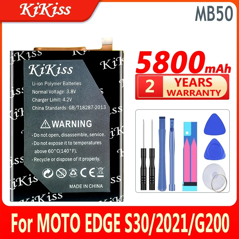 

Аккумулятор KiKiss MB50 5800 мач для Motorola Moto EDGE S30/2021/G200, аккумулятор большой емкости