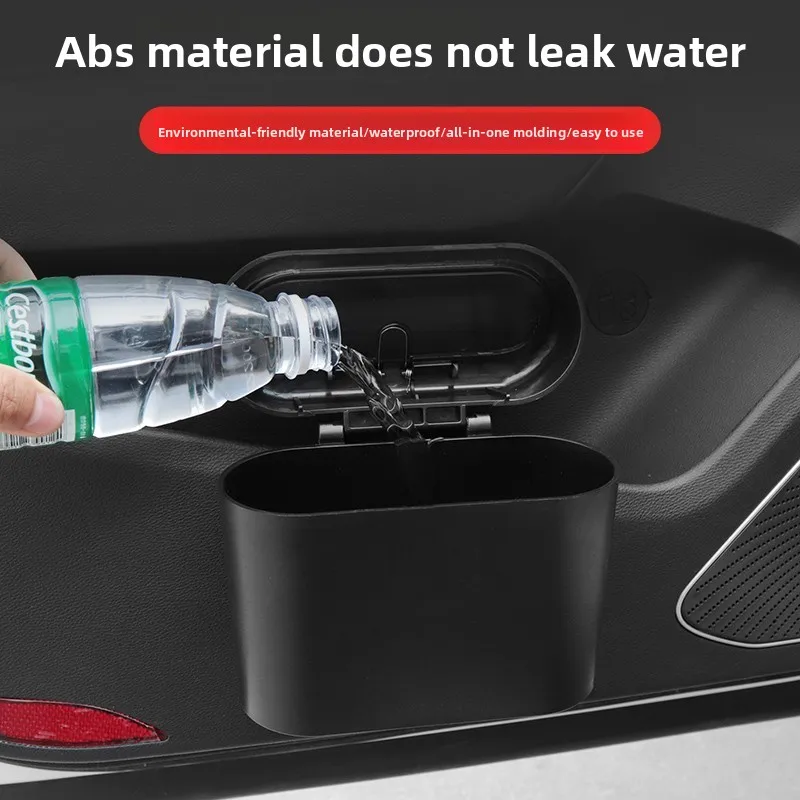 For Renault Duster Scenic 2010~2021 Car Door Seat Clip Stand Holder Storage Box With Lid Portable Trash Can Interior Accessories