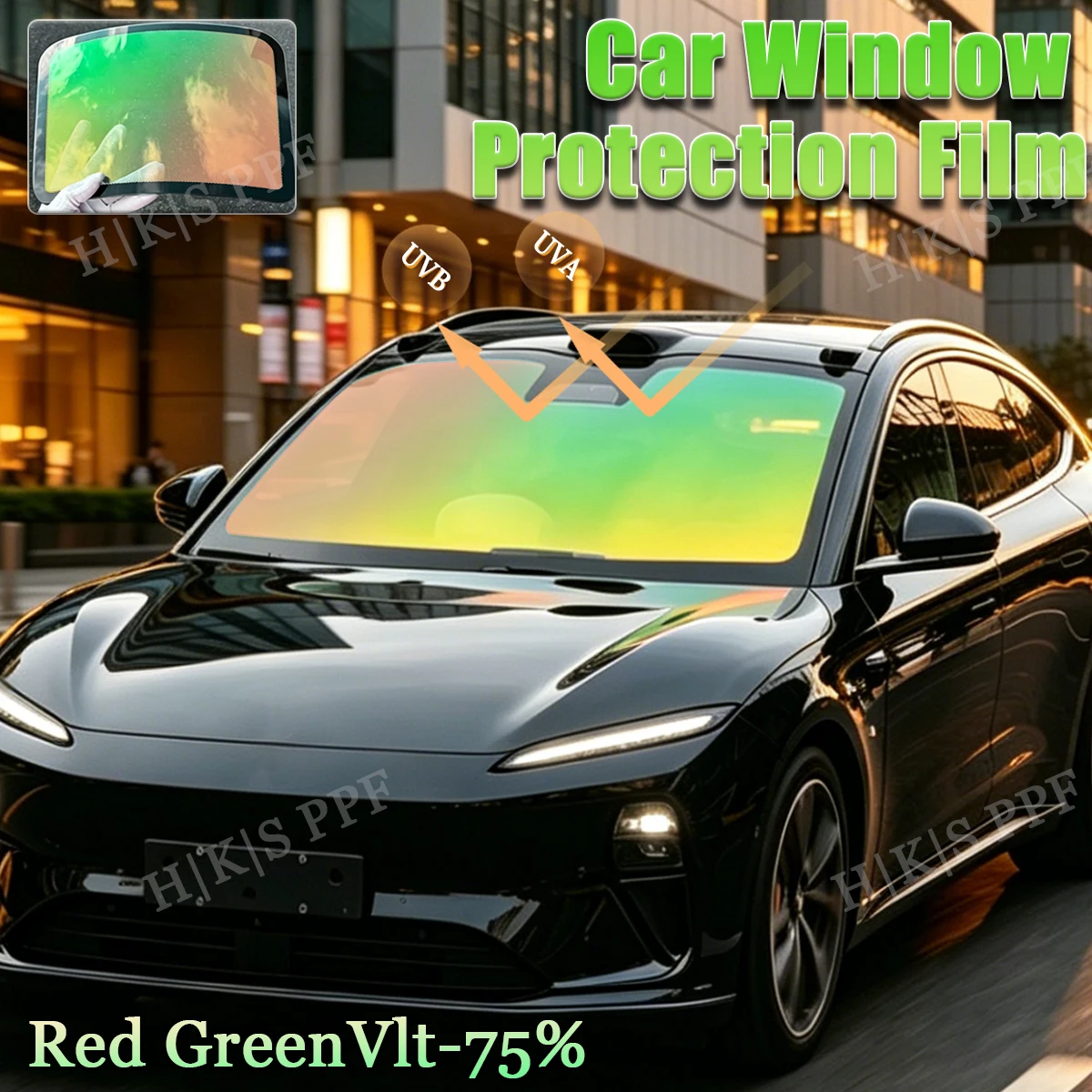 

Red Green Chameleon Vlt75% Car Windshield Coloring Film Car Glass Protection Solar Thermal Insulation Scratch Resistant UV Film