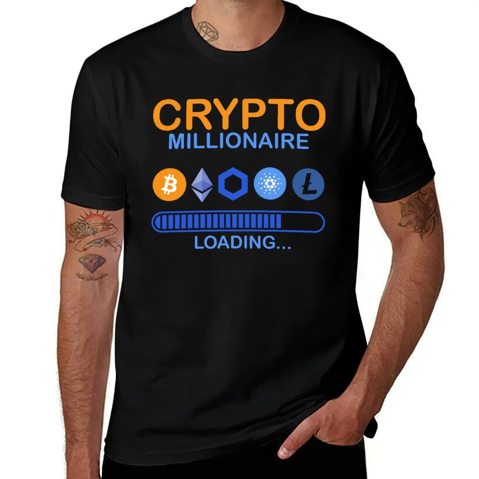 Crypto Millionaire Loading, Crypto, Crypto Investor T-Shirt Casual Streetwear Short Sleeve Tee