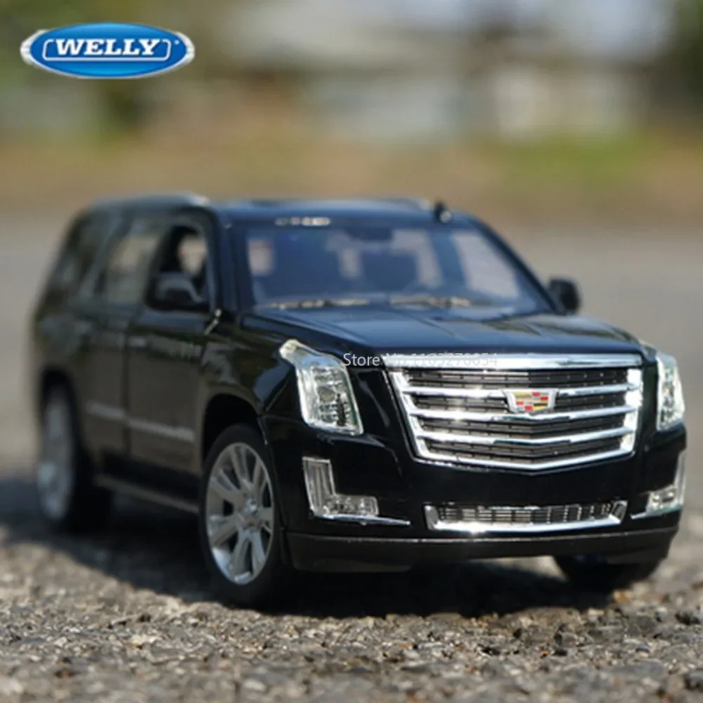 WELLY 1:27 2017 Cadillac Escalade SUV Alloy Model Car Toys Simulation Diecasts Metal Vehicles Car Models Cars Children Gifts