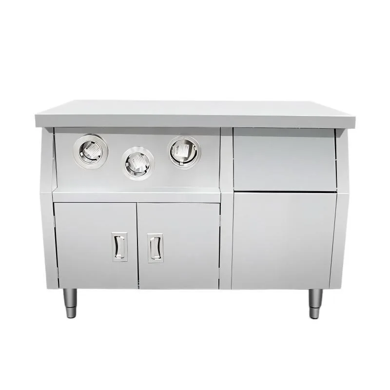 Factory Price Modern Stainless Steel Kitchen Storage Restaurant Island Kitchen Setup Kitchen Cabinets Island Table for Sale