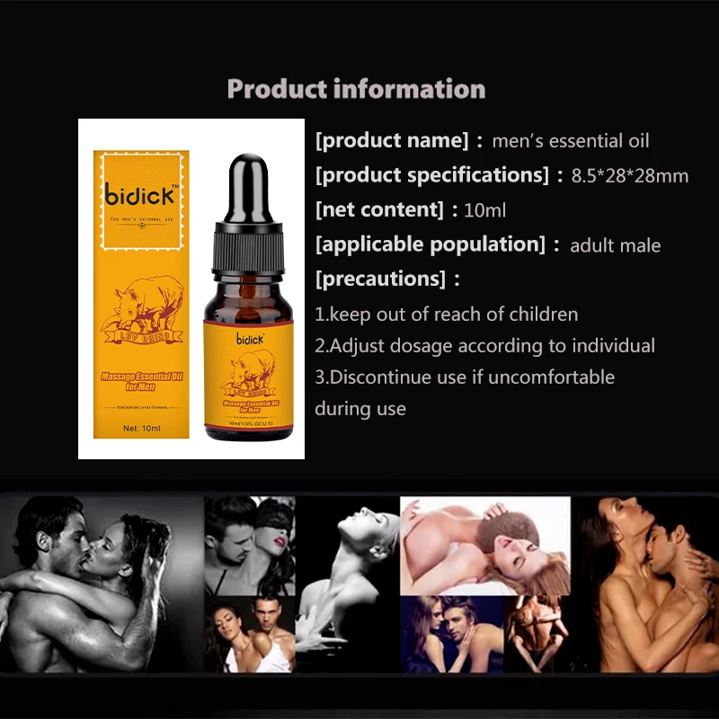 Minyak pijat pria bikontol 10ML pembesaran Penis kuat ereksi kuat Formula Herbal alami minyak esensial buret seksual