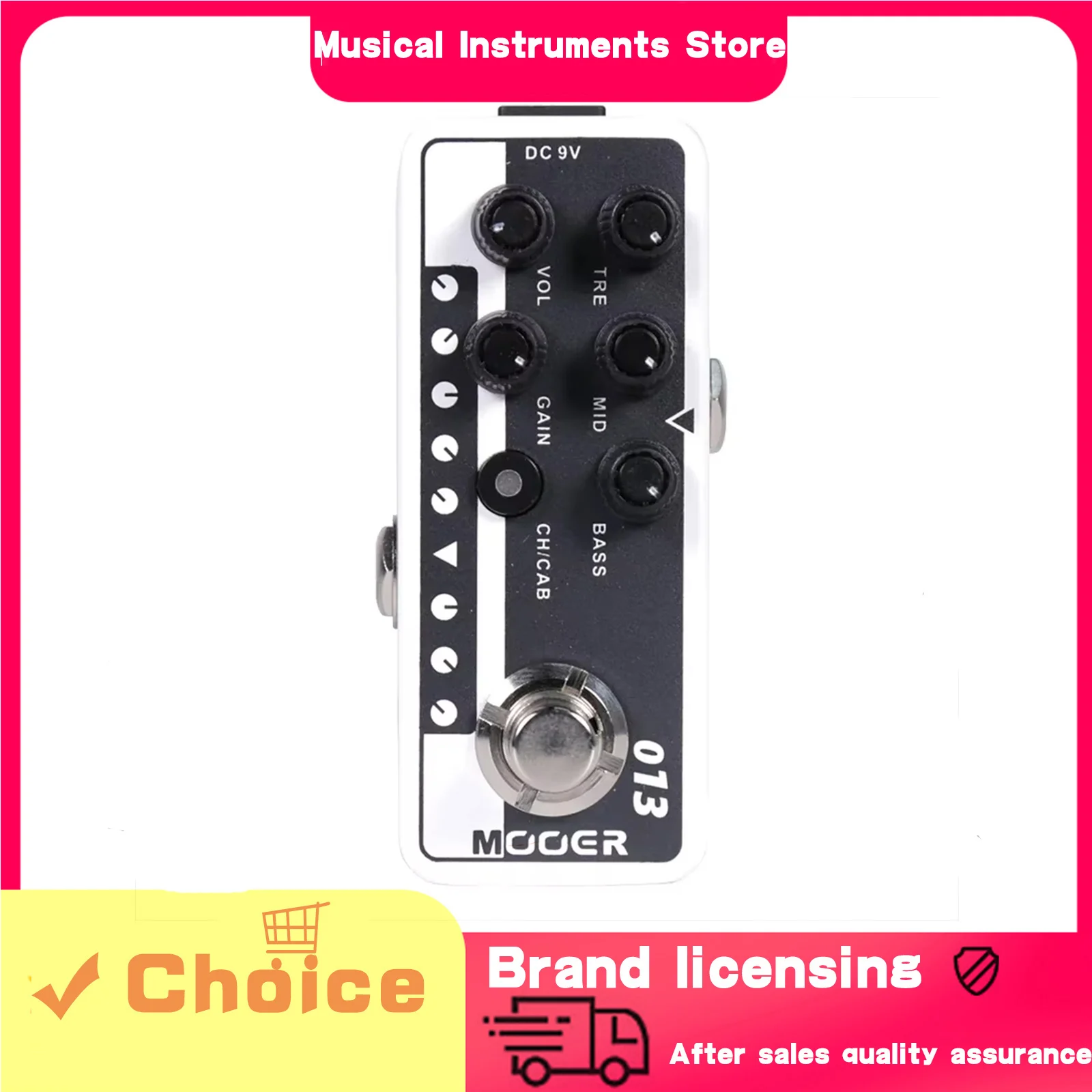 MOOER Guitar Effects Pedal 013 Matchbox Digital Preamp Audiophile-Grade Effect Clear Tone Pedal Electric Guitar Accessories