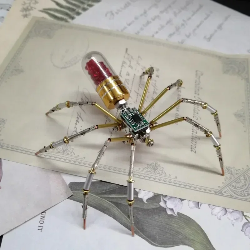 DIY Mechanical Spider Metal Model Kit 3D Puzzles Cyberpunk Insects Assembly Creative Handmade Metal - view 3