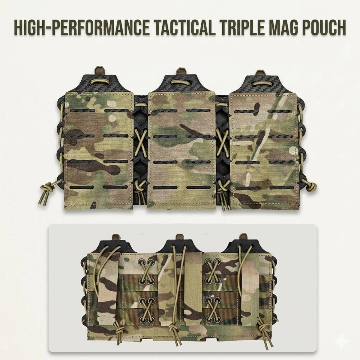 

Tactical 5.56 Triple Mag Pouch MOLLE Quick Pull Magazine Pouch Fast Draw Carrier for Tactical Vest Chest Rig Hunting Gear