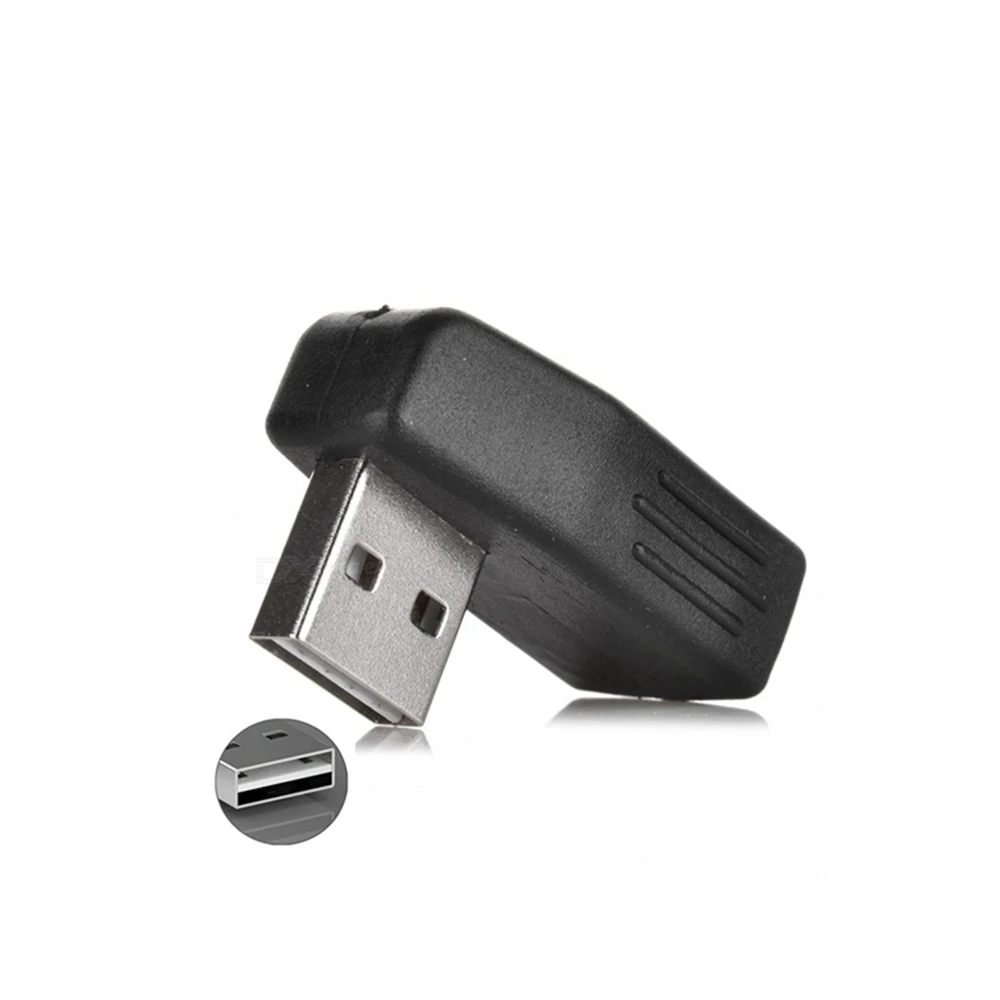 Conector adaptador macho hembra para ordenador portátil y PC, Conector de 90 grados, izquierda/derecha/abajo/arriba, USB 2,0 A, durabilidad y rendimiento estable