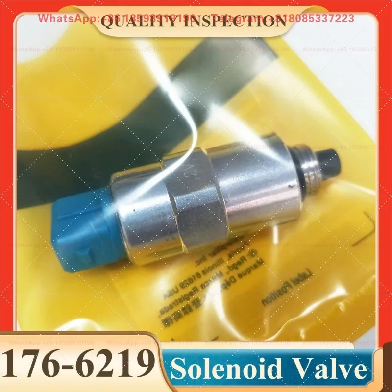 176-6219 12V Solenoid Valve 1766219 for Backhoe Loader 414E 416 416D 416E 416F 416F2 420 420D 420E 420F