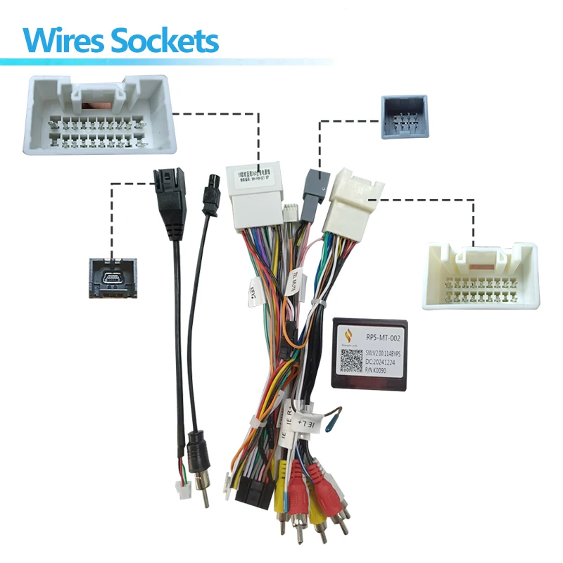 Car Radio Wire Harness Power Canbus box For Mitsubishi PAJERO SPORT TRITON ASX Outlander 16pin Android Stereo Cable Connector