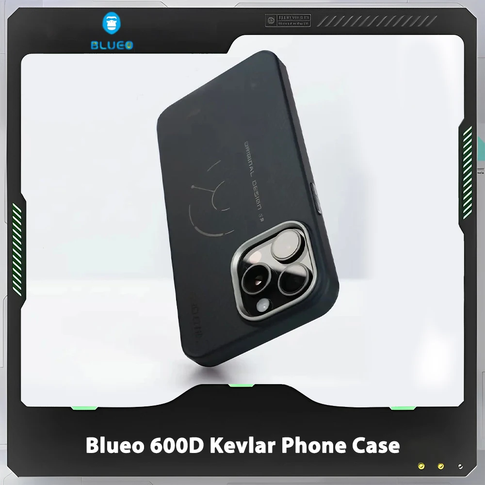 

Blueo 600D Kevlar Phone Case Magsafe iPhone16 Pro Max Cases Aramid Fiber Ultrathin Anti-Drop Phone Cover For iPhone16 Pro Gift