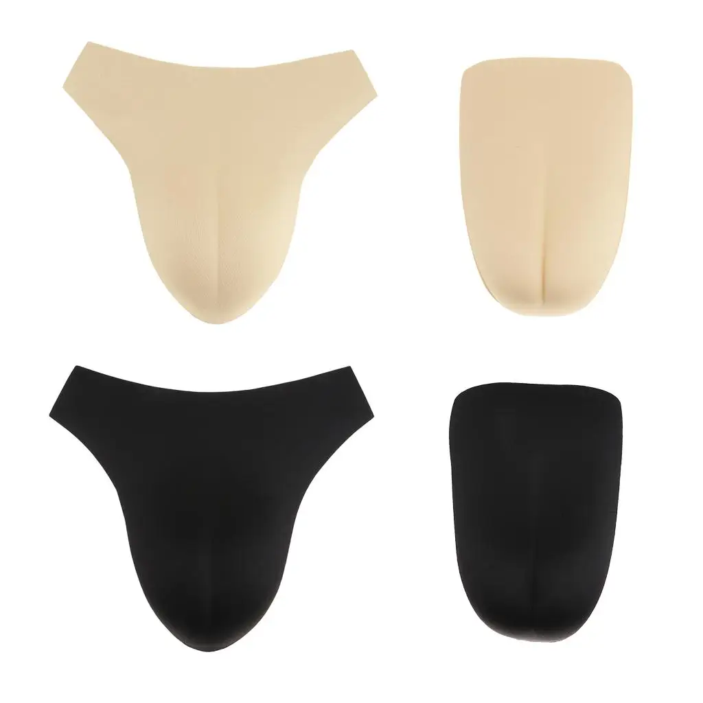 Mens Crossdresser biancheria intima finta Panty Shaping rimovibile all'interno Pad