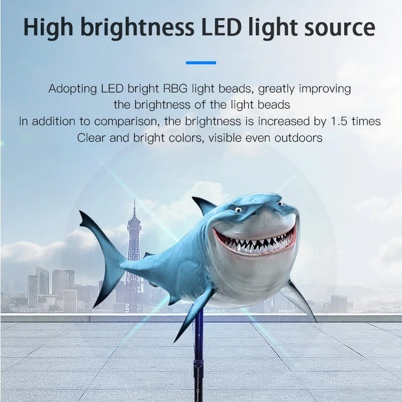 3D holographic floating projection LED fan advertising machine  aerial imaging advertising machine 42cm naked eye display