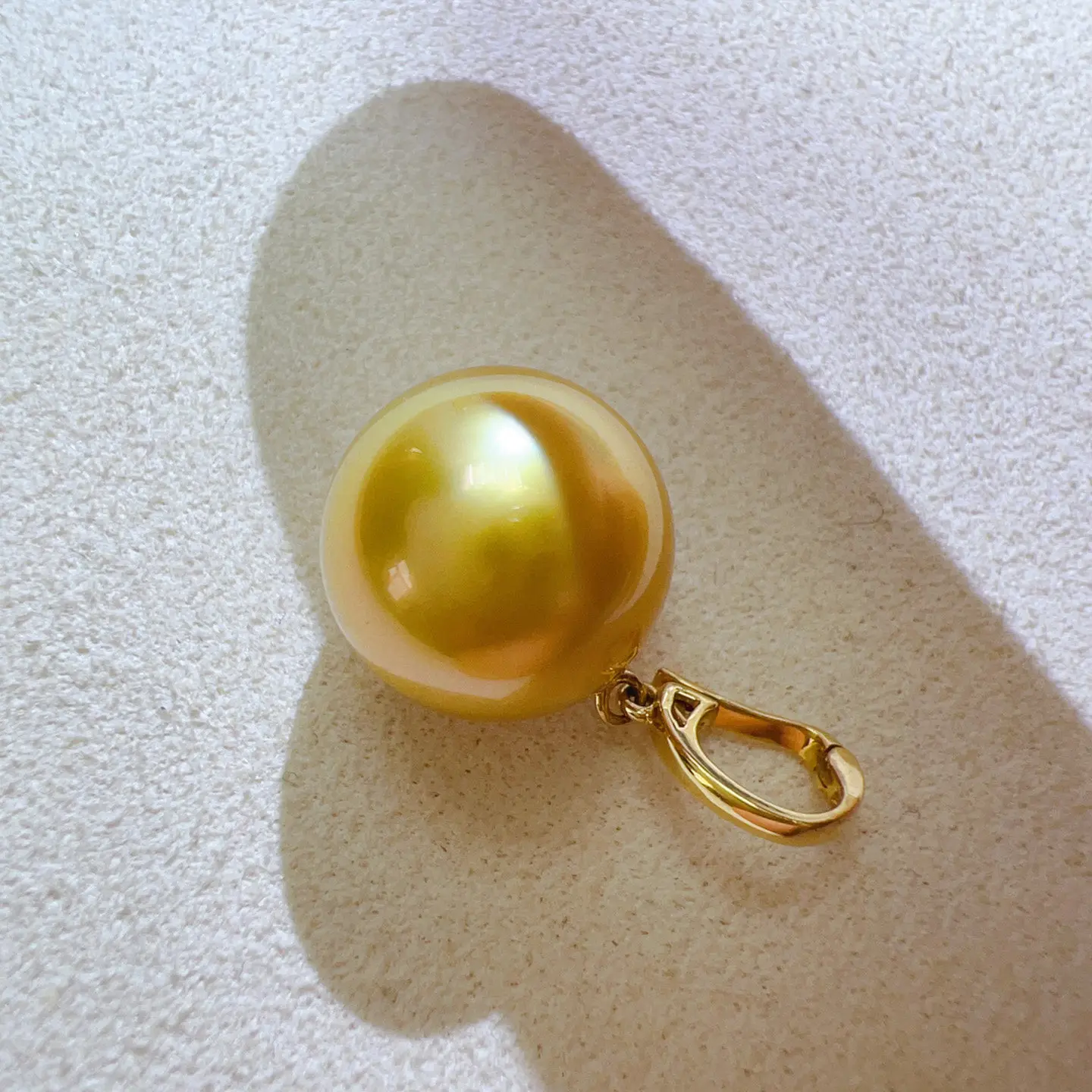 Gorgeous pendant AAAA11-12mm/12-13mm natural South Sea gold pearl pendant 18in-925s