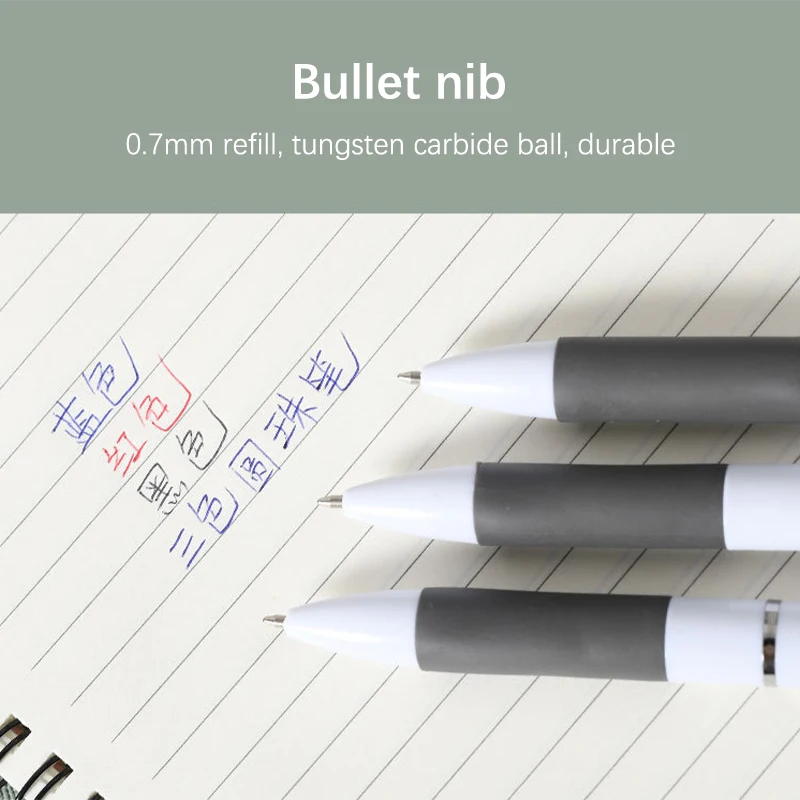 

3 in 1 Red/Black/Blue Ink Color 0.7mm Student Ballpoint Pens Ball Point Writing Stationery Fine School Supplies Pencils Office