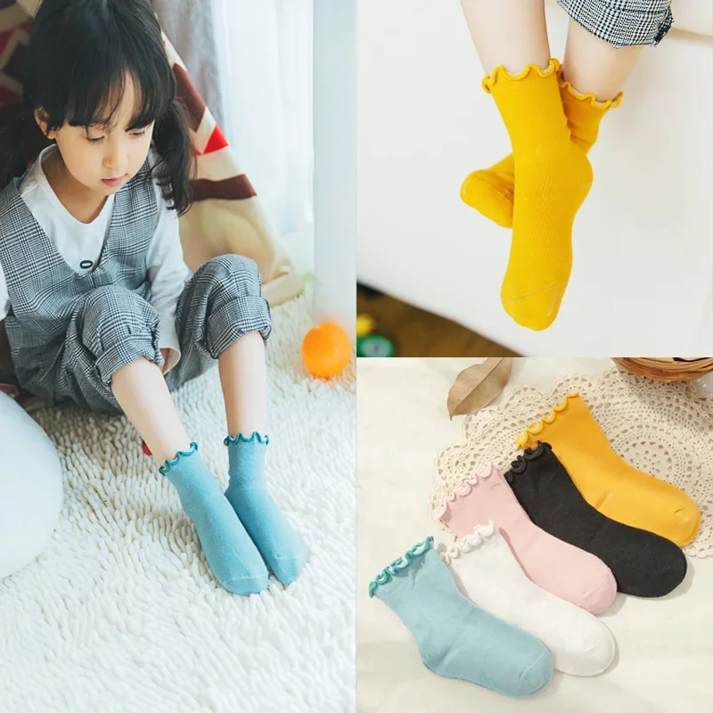 

5 pairs lot pack new arrival baby girls kids socks cute kawaii lovely cotton socks